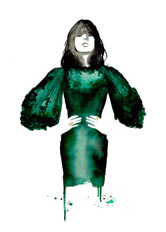 The Emerald Dress Poster