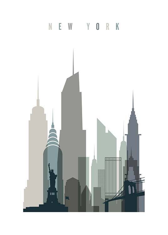 New York Skyline Poster / Maps & cities at Desenio AB (2351)