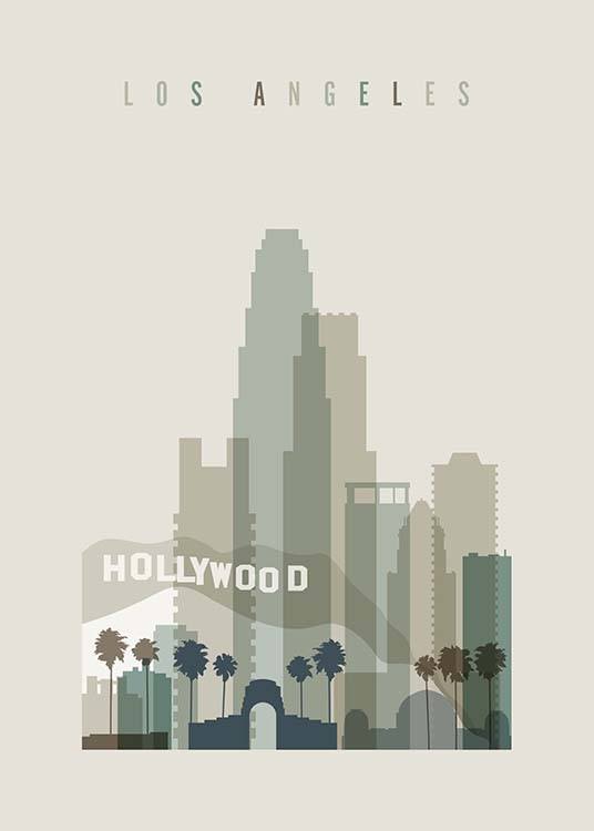 Los Angeles Skyline Poster / Maps & cities at Desenio AB (2354)