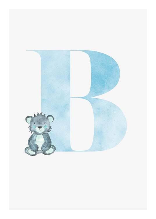  - Cute children’s poster for our loved ones whose name begins with B.