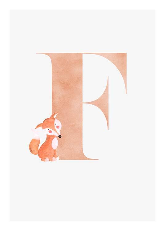  - Cute children’s poster for our loved ones whose name begins with F.