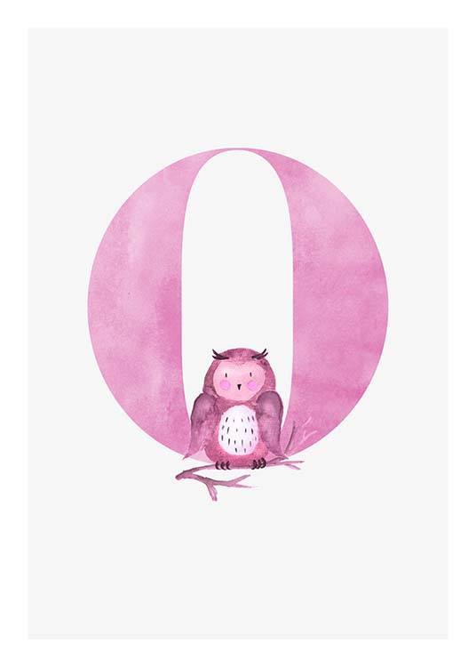  - Cute children’s poster for our loved ones whose name begins with O.
