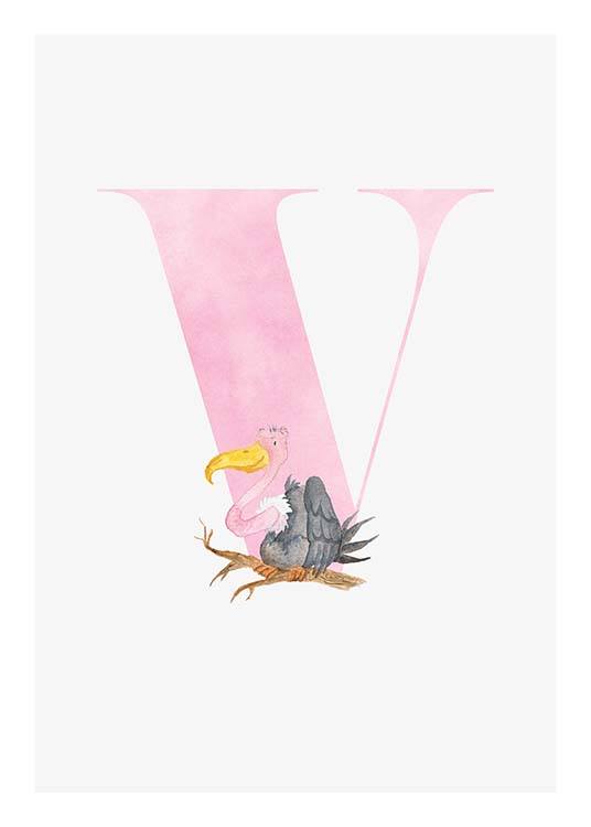 Alphabet V Poster