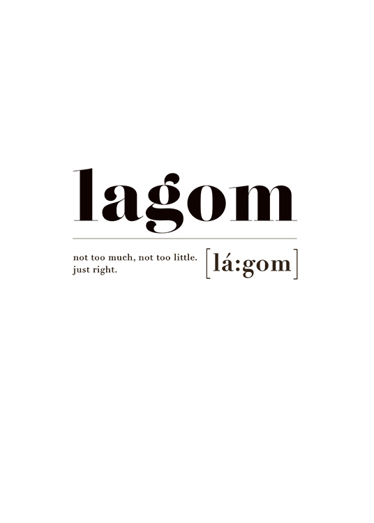 Lagom Poster Measure Of Things Desenio Co Uk