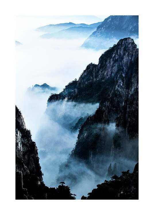 Blue Rocky Mountains Poster