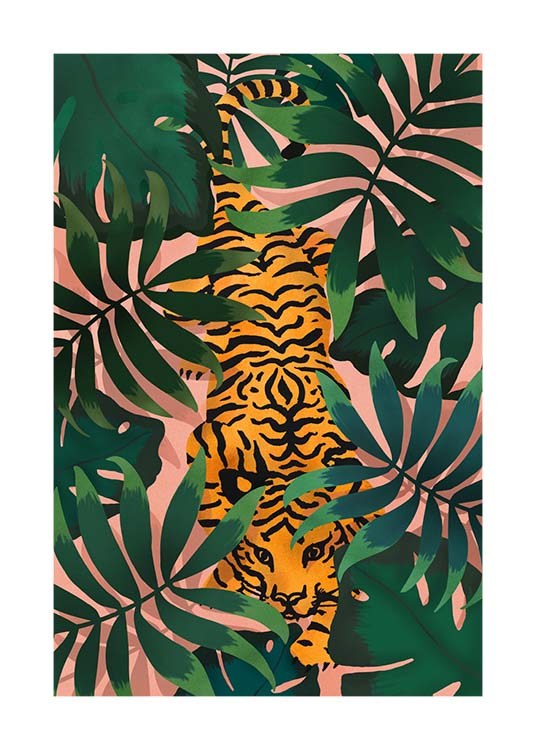 Tiger In Jungle Poster