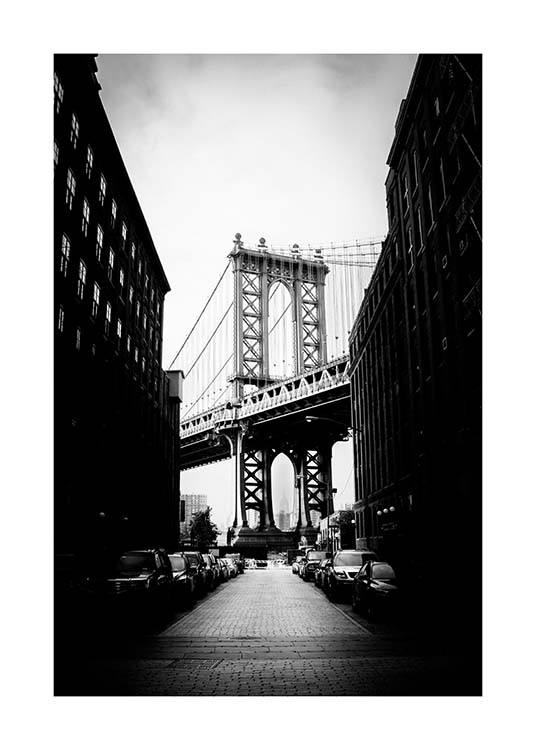 Streets Of Brooklyn Poster / Black & white at Desenio AB (3296)