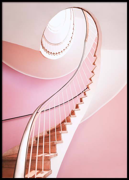 Pastel Pink Stairs Poster