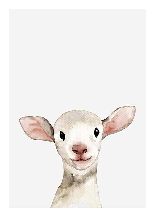 Little Lamb Poster / Kids wall art at Desenio AB (3365)