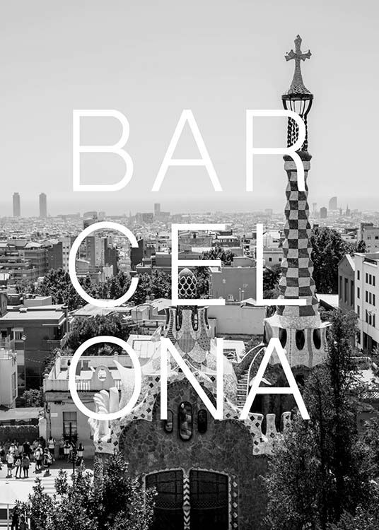 Barcelona B&W Poster / Black & white at Desenio AB (3847)