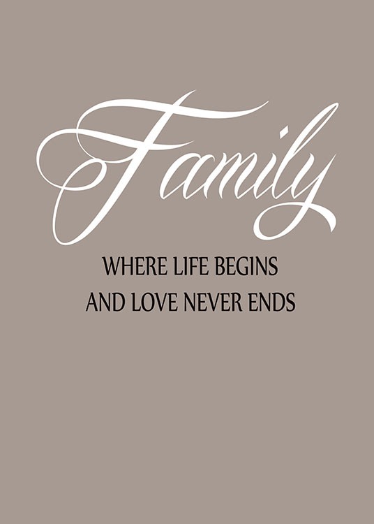 a nice typography print with a family quote – desenio.co.uk