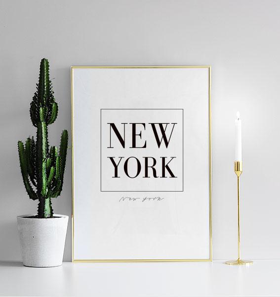 Black And White New York Poster With Text Desenio Co Uk