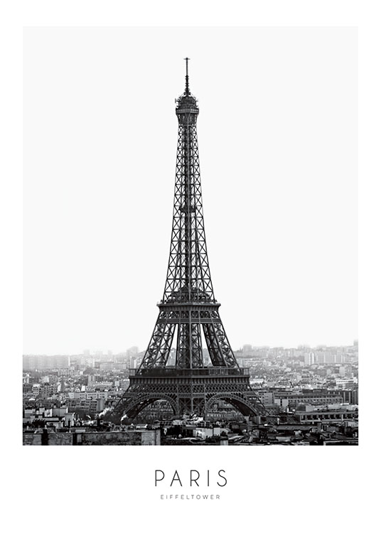 Eiffel Tower, Poster / Black & white at Desenio AB (7824)