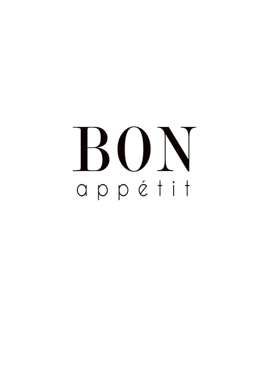 Bon Appetit Text, Poster / Text posters at Desenio AB (7839)