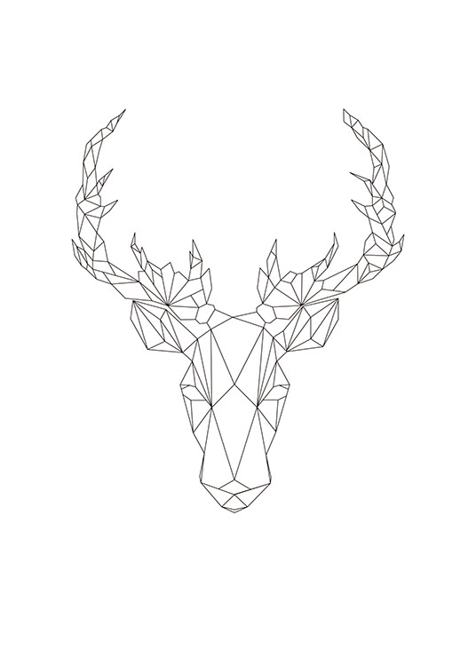 Geometric Deer, Poster