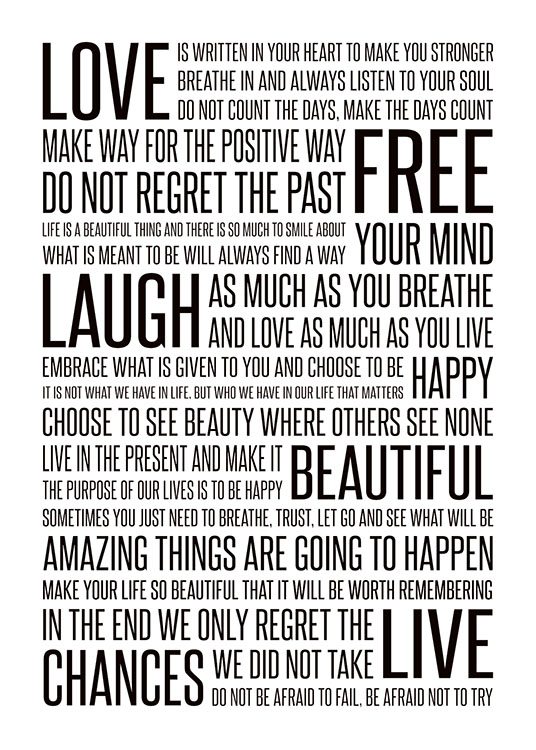 Manifesto Of Life, Poster / Text posters at Desenio AB (7901)