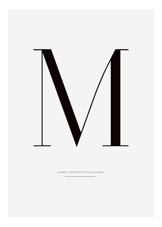 Graphic M, Poster / Letters at Desenio AB (7914)