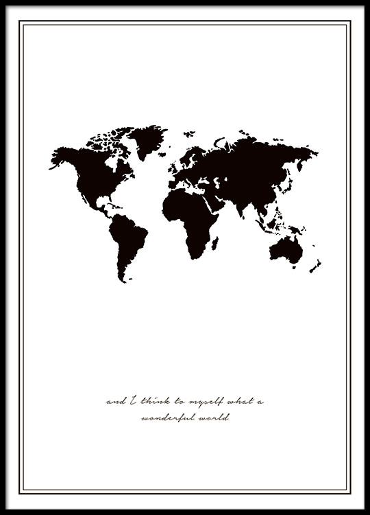 world map black and white poster Print With World Map Black And White Posters Desenio Co Uk world map black and white poster