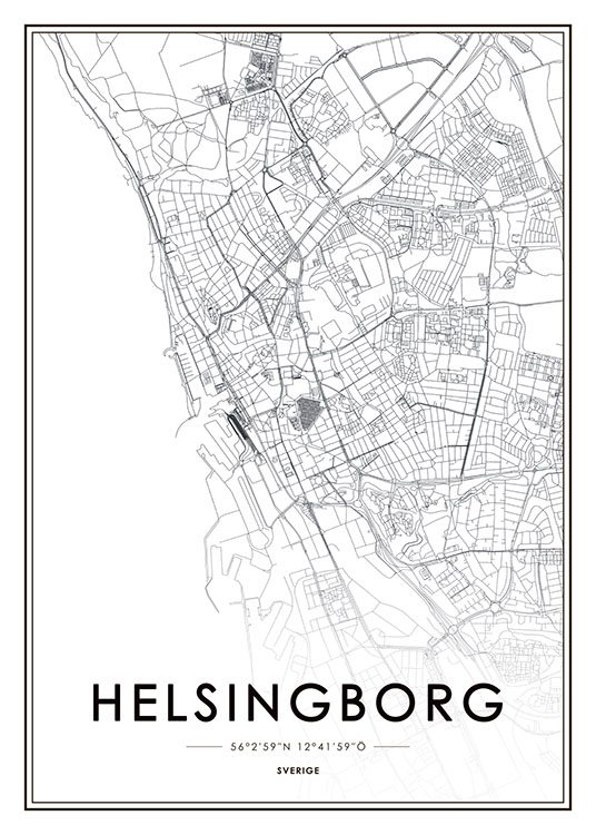 Helsingborg, Poster / Black & white at Desenio AB (8123)