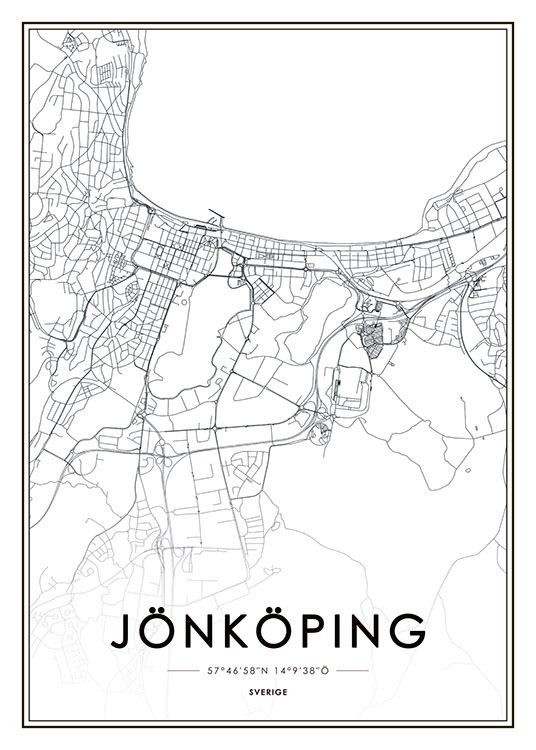 Jönköping, Poster / Black & white at Desenio AB (8124)