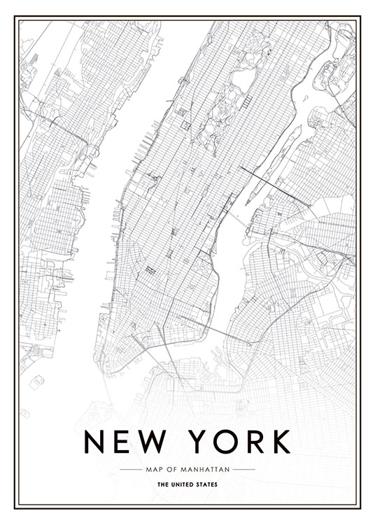 New York Map Poster