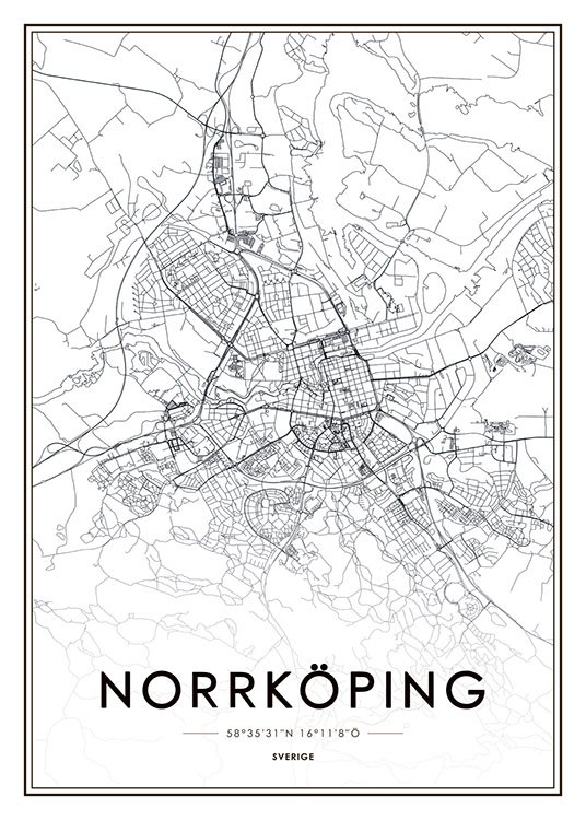 Norrköping, Poster / Black & white at Desenio AB (8129)