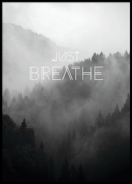 Mindfulness typography print | Black and white typography posters with ...