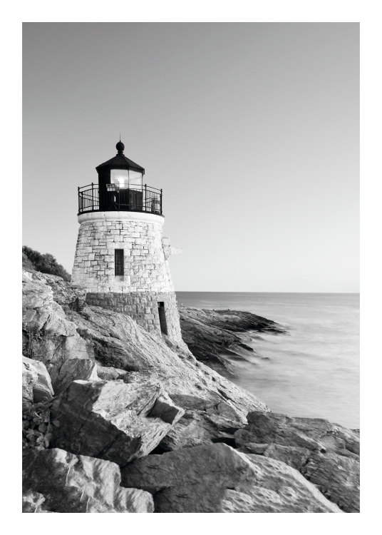 Lighthouse, Poster / Black & white at Desenio AB (8163)