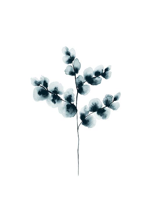 Cotton Plant Blue, Poster / Botanical at Desenio AB (8171)