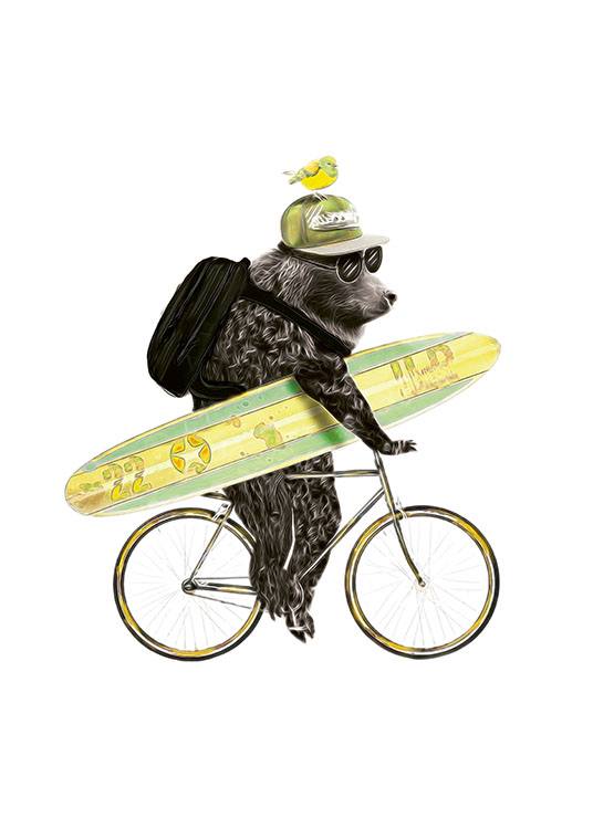 Surfing Bear, Poster