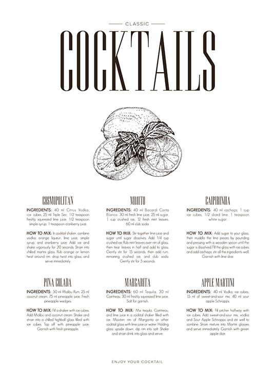 Cocktails, Poster