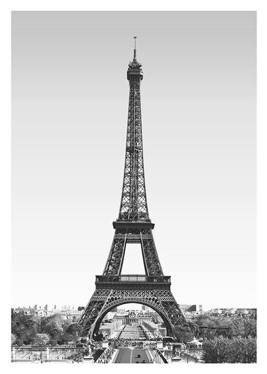 Eiffeltower, Poster / Black & white at Desenio AB (8239)