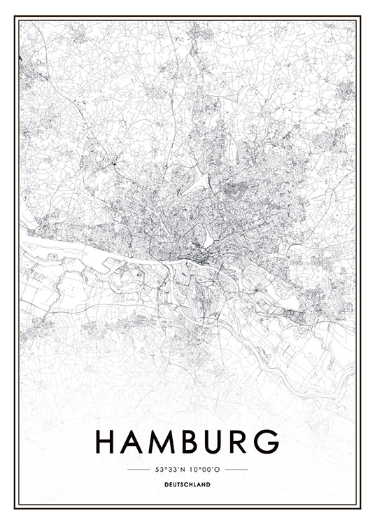 Hamburg, Poster / Maps & cities at Desenio AB (8277)