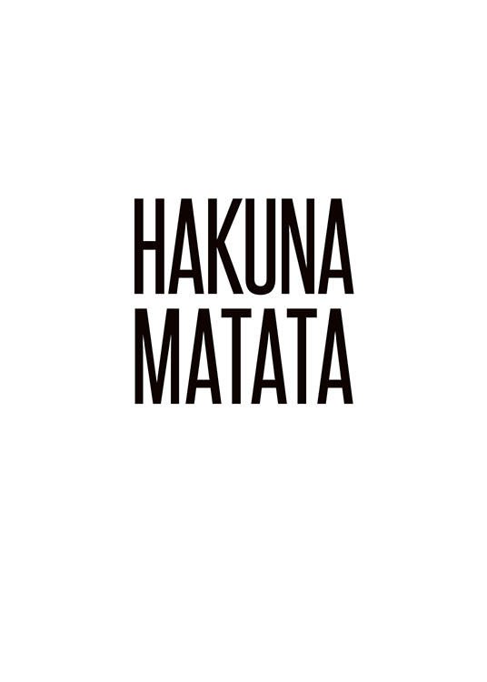 Hakuna Matata, Poster