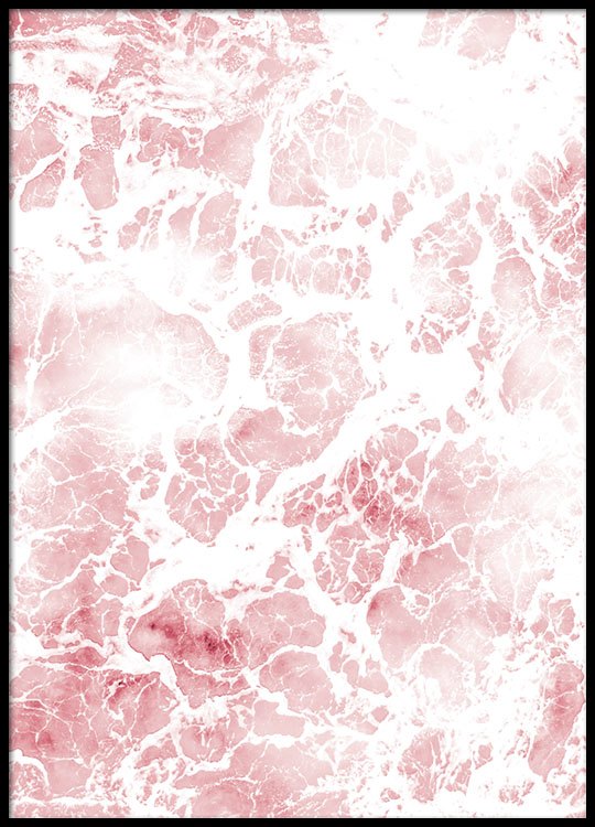 Close-up photo of a foamy, pink sea ? from Desenio