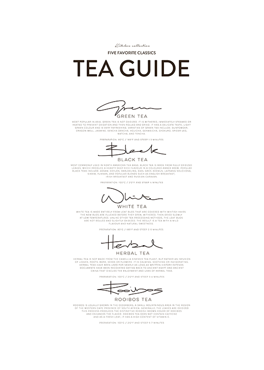 Five Tea Classics, Posters