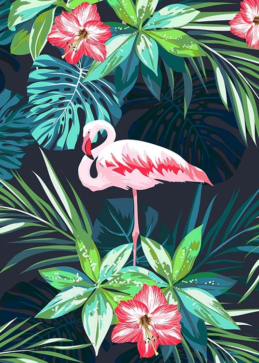 Flamingo In Paradise Poster / Art prints at Desenio AB (8779)
