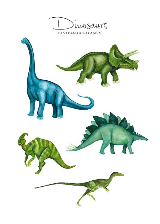 Dinosaurs Poster / Kids wall art at Desenio AB (8990)
