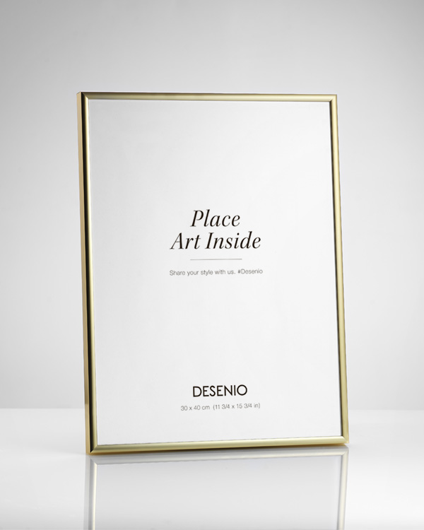  - Gold metal frame fitting prints in 50x50