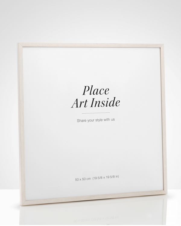  - Wood frame in light wood for prints in 50x50