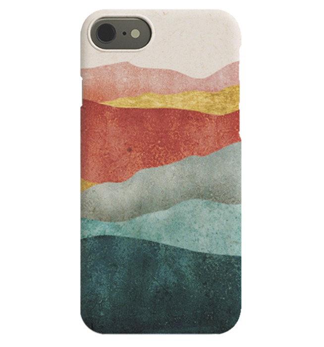  – iPhone case with waves in pink, red, yellow and blue