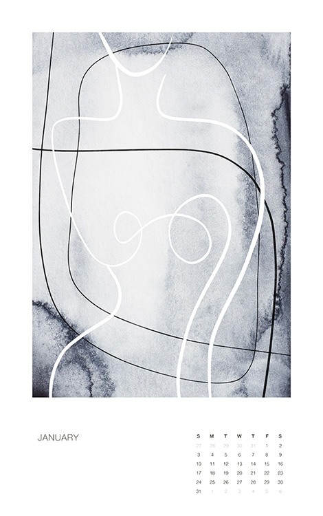 Abstract Art Calendar - Wall calendar - desenio.co.uk
