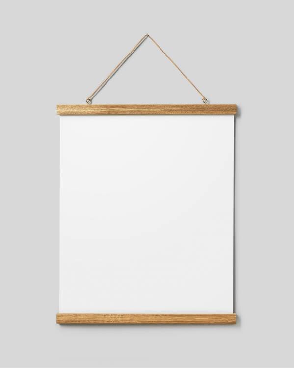  - Oak poster hanger with magnet fastening, 41 cm
