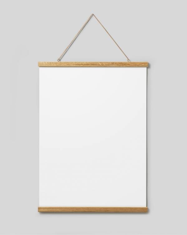  - Oak poster hanger with magnet fastening, 51 cm