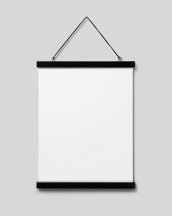  - Black poster hanger with magnet fastening, 31 cm