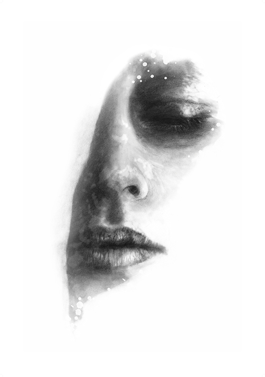 Anna Bülow Face 3 Poster / Black & white at Desenio AB (Pre005)