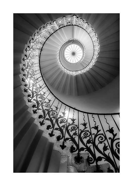 Shc - Staircase Poster / Black & white at Desenio AB (co0004)