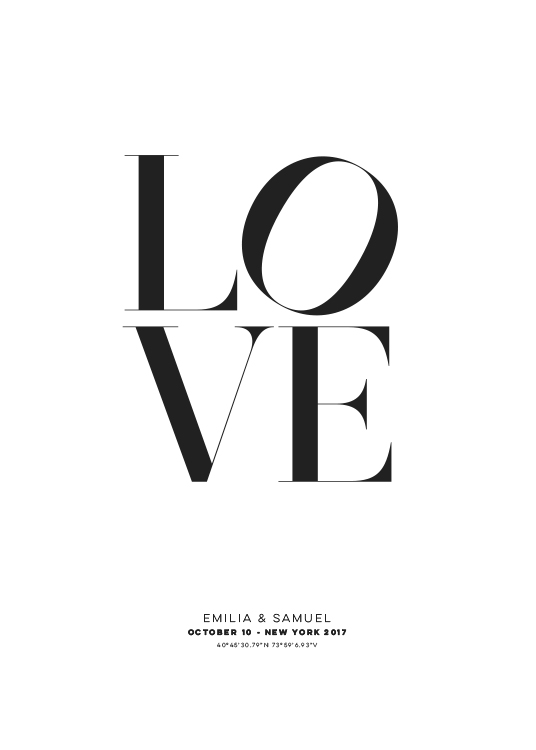 Love Personal Poster / Typography at Desenio AB (pp0010)