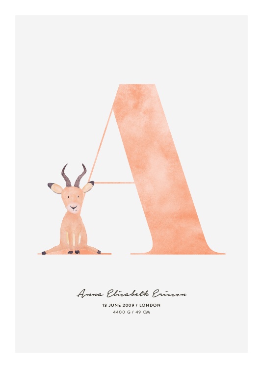 Kids Letter Personal Poster