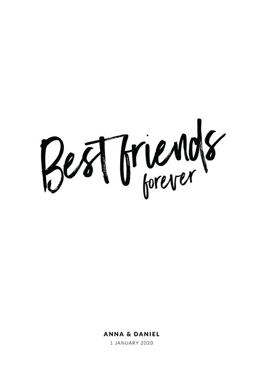 Best Friends Forever Personal Poster / Personalised Names at Desenio AB (pp0220)
